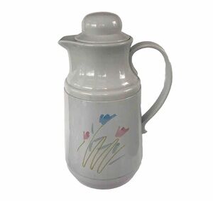 Vintage Phoenix Insulated Coffee Tea Thermal Server Vacuum Carafe Pastel Floral